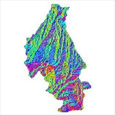 Slope raster map city of Maragheh