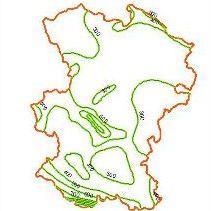 Precipitation lines map Hamedan