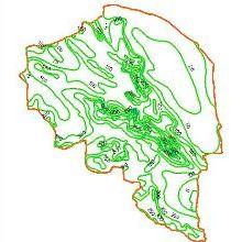 Precipitation lines map Kerman