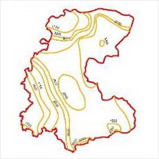 Map evaporation curves of the central province