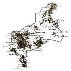 SHAPE file villages in Yazd