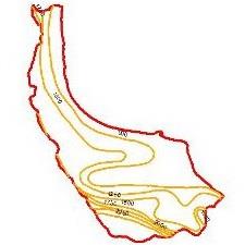 The evaporation curves map of Gilan