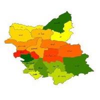 شیپ فایل شهرستان های استان آذربایجان شرقی