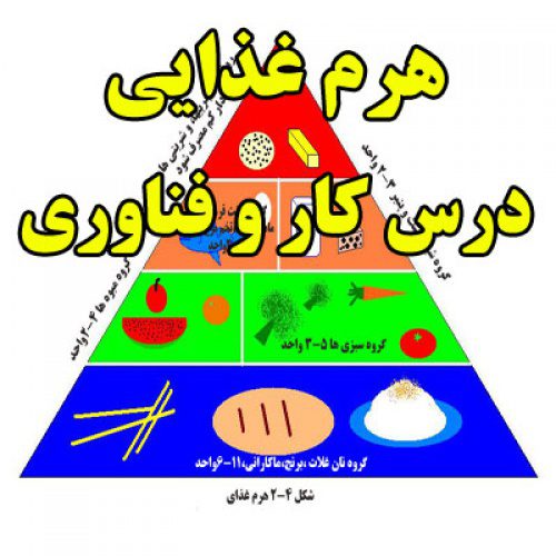 تحقیق در مورد هرم غذایی درس کار و فناوری